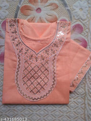 Women Embroidery Straight Fancy Kurti