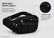 Unisex Waist Bag | Sling Bag | Crossbody Chest Bag | Fanny Pack | Water Resistant | Multiple Pockets | Adjustable Strap | Daily Use Bag