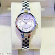 New Arrival Formal Round Silver Dial Stainless Steel Strap Watch for Girls & women watch