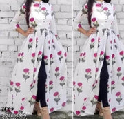 NEW PRINTED HIGH DEMANBLE FRONT CUT STYLE KURTI Maha Price Drop Sale