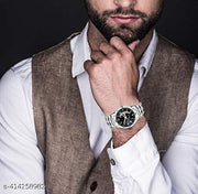 Dial, Day & Date Functioning, Stainless Steel Strap Analog Watch for Men (Dial-Silver)Men's sports watches,Men's chronograph watches,Men's automatic watches,Men's mechanical watches,Men's digital watches,Men's smartwatches,