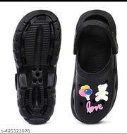 Trendy clogs with cartoon character.