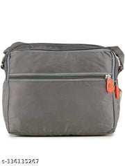 Grey Men & Women Sling Bag