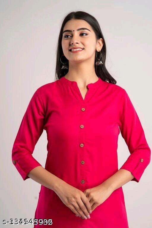 MANDARIAN COLLAR KURTI WITH POCKET
