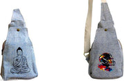 Unisex Hemp Crossbody Bag, 12" H x 6" W, Eco-Friendly for Men & Women