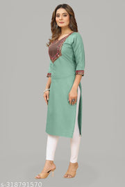 stylelist kurti with embroidered work