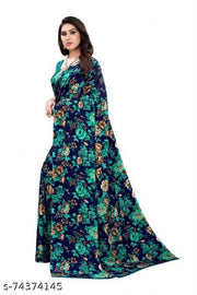 New Desinger Floral Printed Georgette Saree