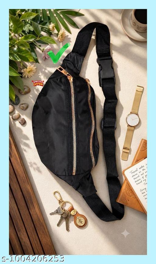 Unisex Crossbody Waist Pouch | Water-Resistant Belt Bag with Dual Zipper | Everydays Travel Sling Bag