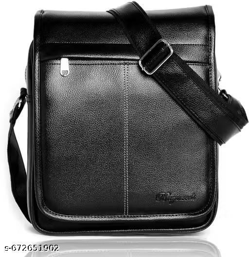 Value Vibe Premium PU Leather Office Side Bag for Men & Women | Stylish Crossbody Sling Bag for Office, Business & Daily Use