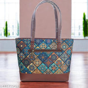 JUGNU:-Handbags for women tote bag handcrafted jute printed fabric  handmade eco-friendly light weight travelling ethnic casual party office shoulder for collage girl universal use
