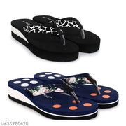 Pack of 2 - TWO SOFT Comfortable & Stylish Extra Soft Slippers/ Flip Flop for Women & Girls Combo of 2