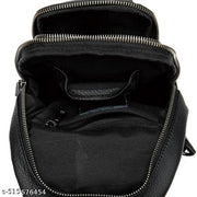 NADNAM Men's Stylish National Style Chest Bag Portable Fashionable Crossbody Sling Backpack With Adjustable Strap for Commuting Travel Outdoor Activities 1pc(Black)