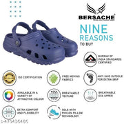 Bersache Extra Soft Classic Casual with  Regular wear with Ultra Soft & Flexibility Technology Clogs for Men's & Boy's-  (6133-Blue)