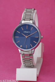 Most Selling Ethnic Embossed Designer Dial Attractive Stainless Steel Chain Analog Watch for Women for Girls.