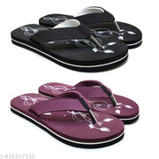 Women Slipper Flipflop/Daily Flipflops/Slipper For Girl Women Stylish | Super Soft | Ultra-Light |Flip-Flop Daily Use | Casual wear| Anti Skid |Thong Slippers for Women Pack Of 2