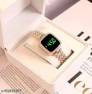 puthak rose gold digital girls watch