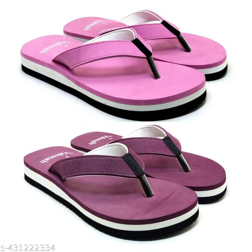 Women's flat Slipper Flipflop/Daily Flipflops/Slipper For Girl( Combo Pack Of 2)