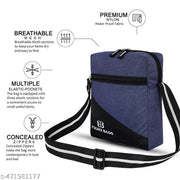 Unisex Sling Bag Cross Body Multipurpose Hand Bag, Sling Bag, For Men & Women. Slim Bag for Office, Cash, Business Collection, Travelling Sling Bag