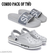 Bersache New fashion latest design casual slippers,slides,water proof, for Men stylish | Perfect Filp-Flops for daily wear walking Slippers Pack of 2 (MULTICOLOR)Combo(P)(P-Q)-1589-1907