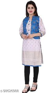 Trending cotton kurti || Stylish kurti  Cotton kurti For Girls And Women With Waistcoat