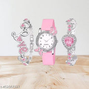 NEW FANCY Bf DESIGN ANALOG WATCH & BRACELETE FOR WOMEN & GIRLS