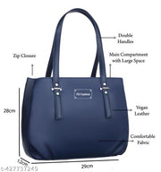 Blue Artificial Vegan leather Office & daily use hand bags,  women handbag, Women bags, Ladies bag, ladies purse