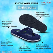 DOCTOR EXTRA SOFT D-32-Navy Men's Orthopaedic Diabetic Comfort Daily Use Slippers & Flipflops