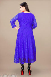 Flared Net Gown And Kurtis For Girl