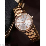 AKS ROUND DAIMOND STUDED WOMEN WATCH