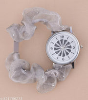 Analog Scrunchie Korean Fashion Style  Watch For women and Girls