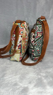 Stylish ladiies| sling bag,ethnic sling bag| crossbody bag for women n girls| lightweight sling bag | febric printed sling bag | casual sling bag | daily use sling bag.