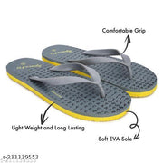 Daily Use Flip Flop Printed Hawai Chapple Slipper For Unisex  (Dark Grey)