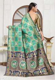 cotton silk jacquard with blouse