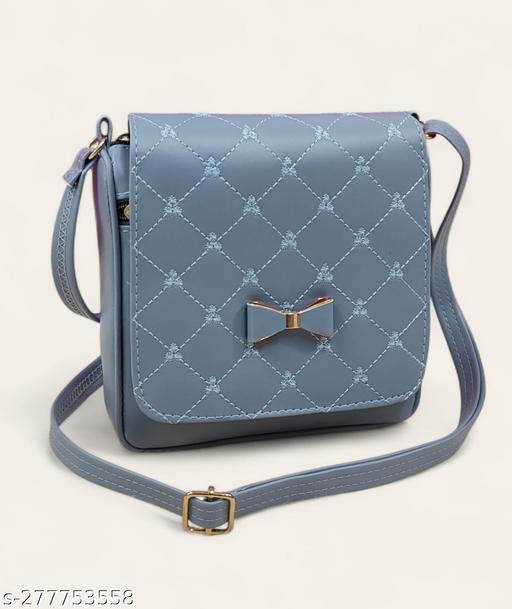 Elite alluring women Blue PU sling bags/Full hand work bag/sling bag for women/party wear bag for women/long bag for women/wedding bag for women/Small sling bags/Premium PU leather sling bags for women.