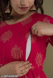 WOMEN'S ANARKALI FEEDING KURTI'S
