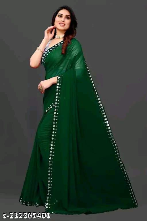 NEW FENCY GEORGETTE CUT WORK SAREE