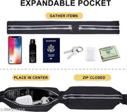 X9X Adjustable Hidden Travel Money Belt with Zipper Pocket for Cash, Cards & Passport