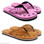 Women's flat Printed Slipper Flipflop/Daily Flipflops/Slipper For Girl( Combo Pack Of 2)
