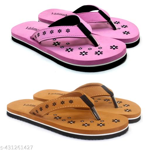 Women's flat Printed Slipper Flipflop/Daily Flipflops/Slipper For Girl( Combo Pack Of 2)