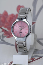 Unique and attractive solid round dail high quality stainless steel chain watches for girls and women