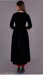 Women Rayon Embellished Flared Kurti