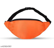 Welkin Adjustable Waist Bag - Travel Fanny Pack with Multiple Pockets for Men and Women - Lightweight, Durable, Perfect for Hiking, Running, and Everyday Use, (Orange).