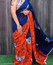 Pinkcity Trade World ETHNIC PURE COTTON MULMUL SAREE WITH BLOUSE
