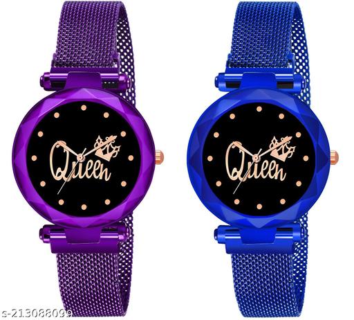 New stylish Analogue Combo of 5 Woman's & Girl'S Watch Family Pack Combo(2)