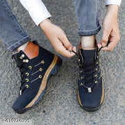 Trending BOOTS for MEN and BOYS Black and White Casual Shoes | Men and Boys Sport Shoes | Men and Boys Sneakers | Men and Boys Running Shoes |Men and Boys Partywear Shoes