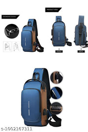 Smart Cross Body Bag with USB Port and Secure Anti-theft Lock.