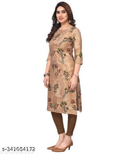 Polyster/Crepe fabric-Women Printed Straight Kurti
