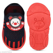 Kats Kids Chu-Chu Sound Musical First Walking Shoes for Baby Boys and Baby Girls for 9-24 Months Color-Red