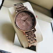 brown Round Metal BD Analog Girls and Women Watch