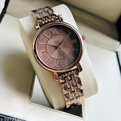 brown Round Metal BD Analog Girls and Women Watch